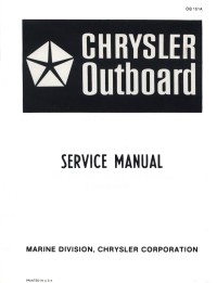 Chrysler Outboard Motor Manual